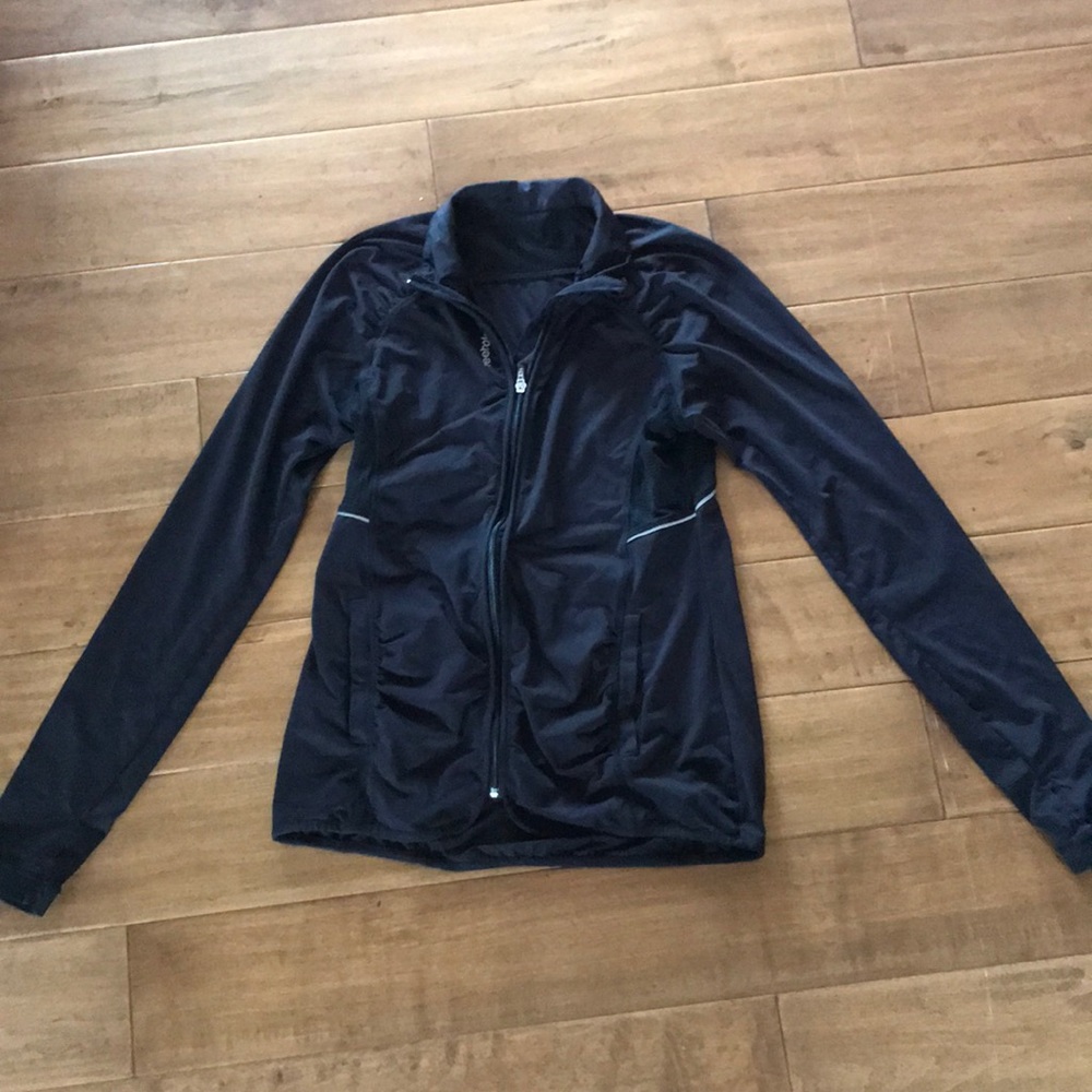 Reebok black running zip up